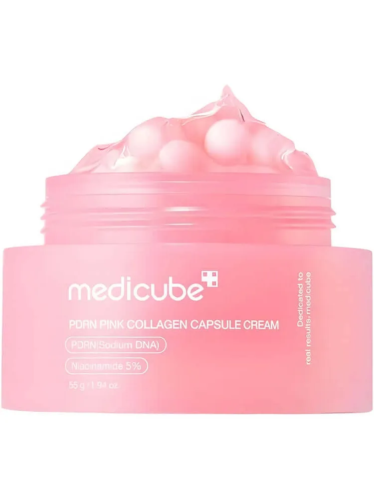 Укрепляющий капсульный крем с ПДРН и пептидами medicube PDRN Pink Collagen Capsule Cream