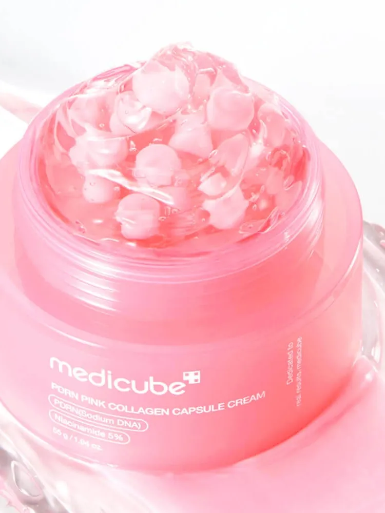 Укрепляющий капсульный крем с ПДРН и пептидами medicube PDRN Pink Collagen Capsule Cream