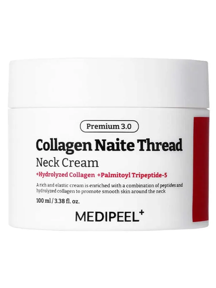 Крем для шеи с коллагеном и пептидами MEDIPEEL Premium 3.0 Collagen Naite Thread Neck Cream