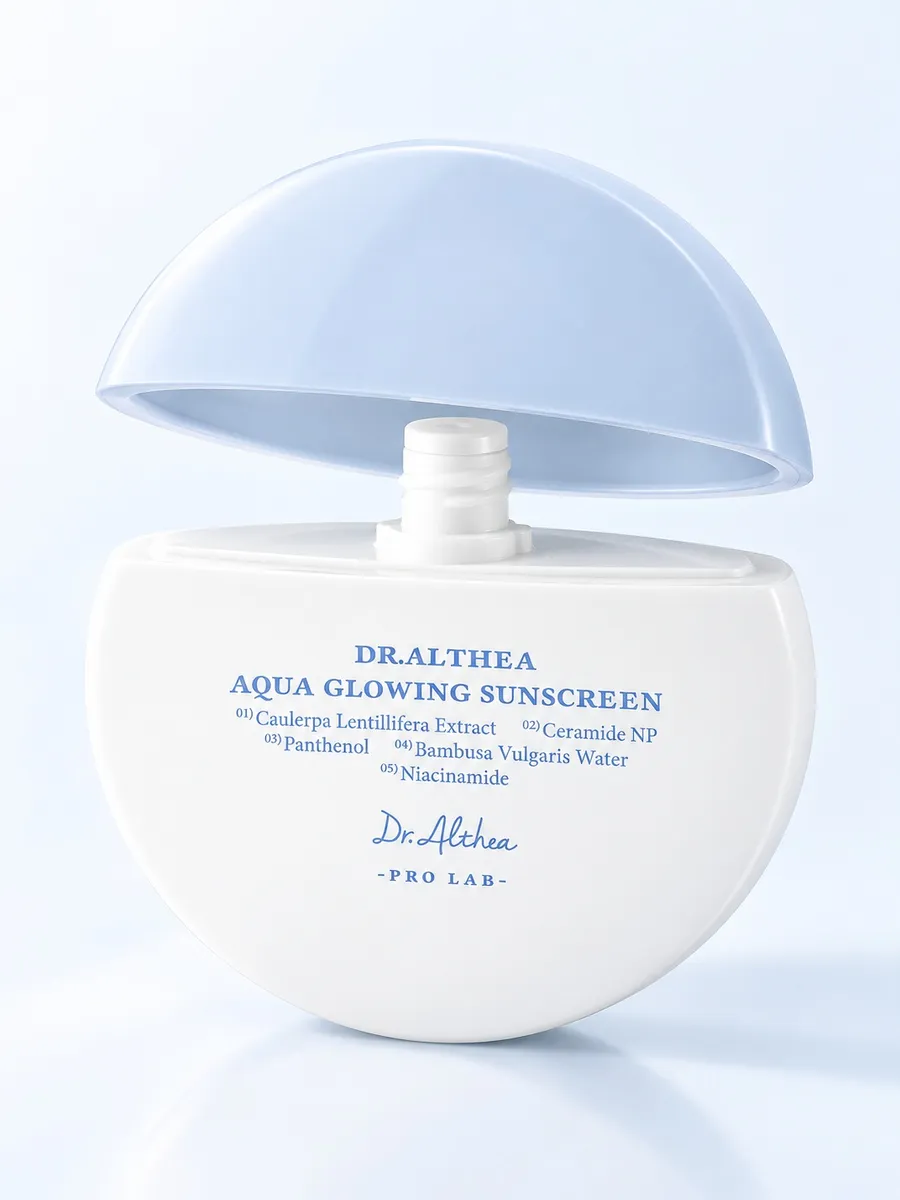 СОЛНЦЕЗАЩИТНЫЙ КРЕМ AQUA GLOWING SUNSCREEN SPF50/PA++++ (DR.ALTHEA)