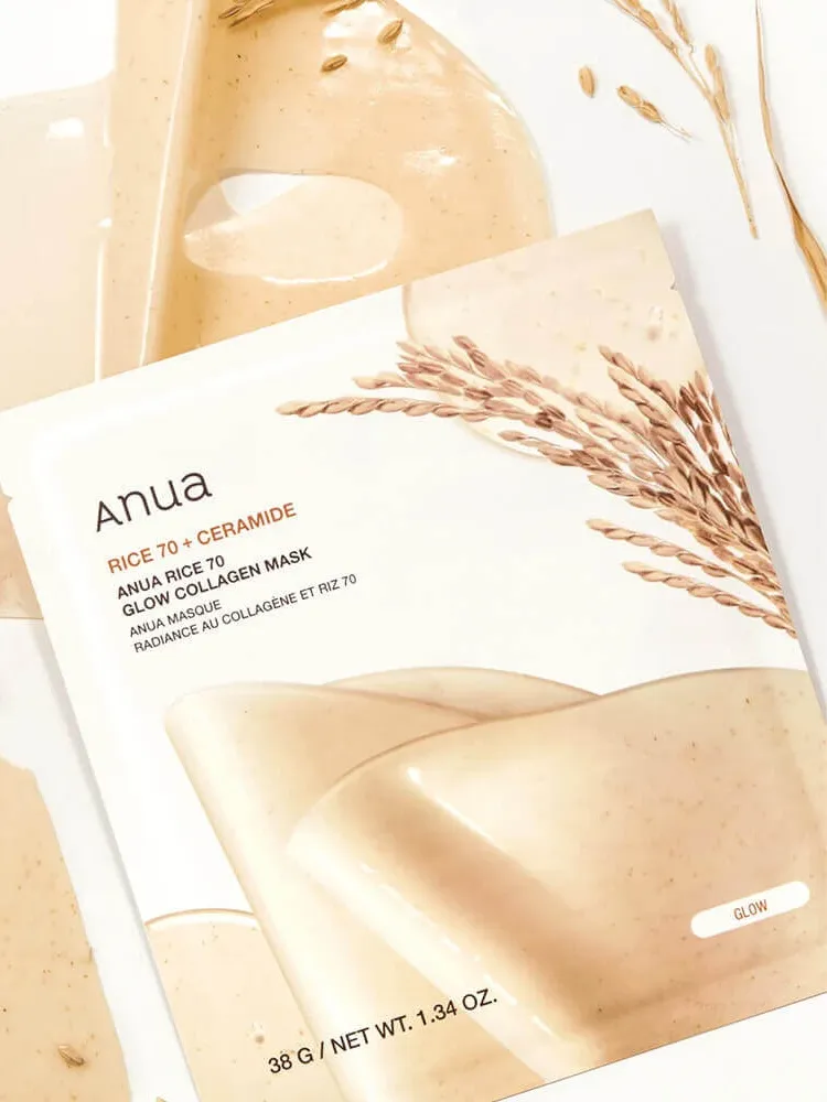 Гидрогелевая маска для сияния кожи с рисом Anua Rice 70 Glow Collagen Mask